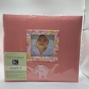 SIMPLY K "BITSY BABY GIRL" 8.5"X8.5" PHOTO/SCRAPBOOK WITH FRONT PHOTO INSERT